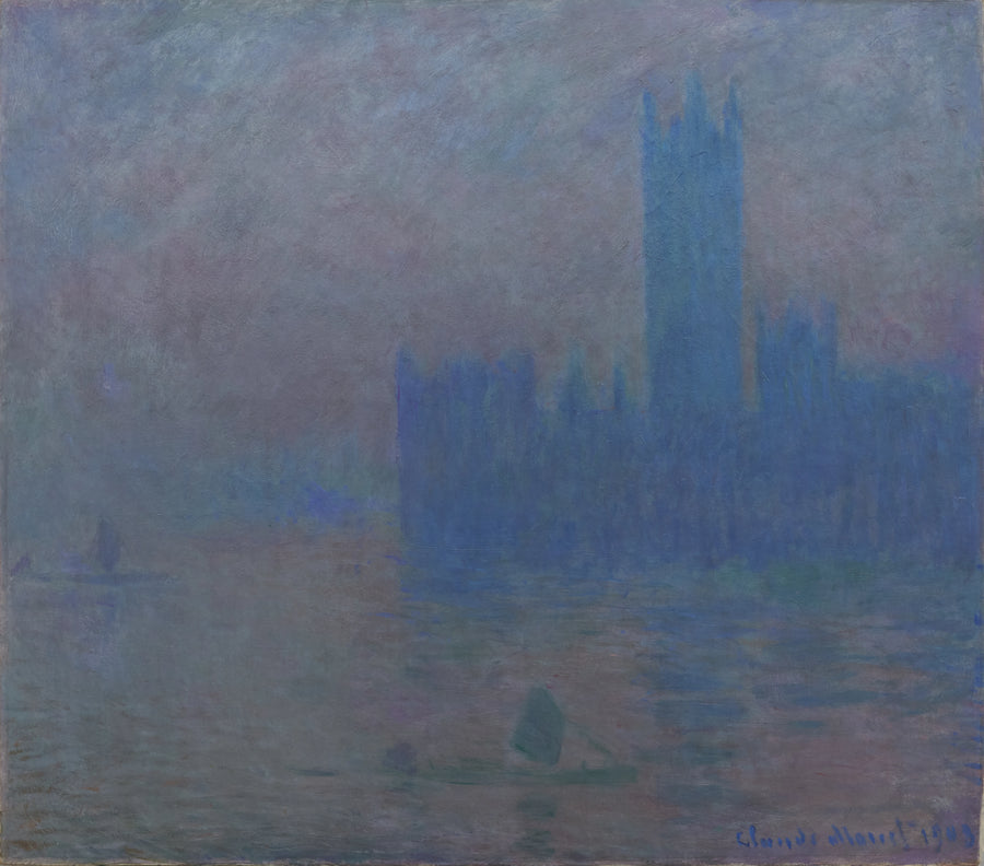 Das Parlament von London, Nebeleffekt - Claude Monet