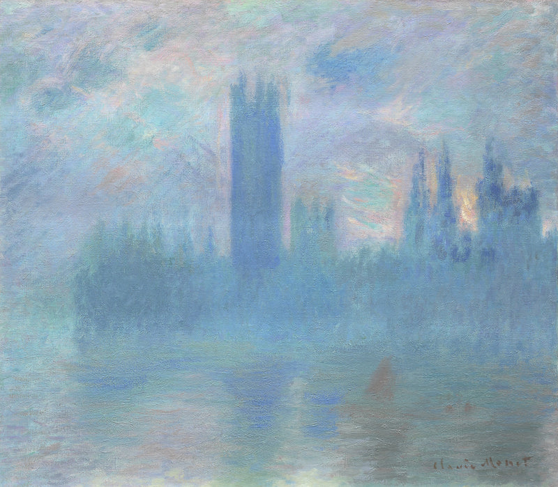 Das Parlament von London - Claude Monet