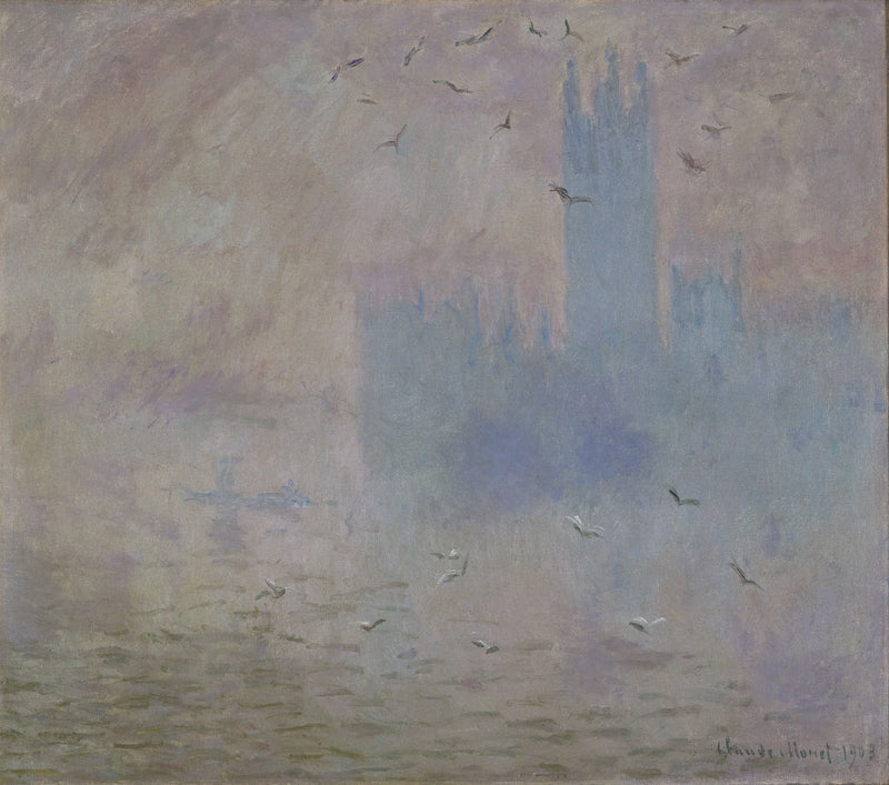 Parlament, die Möwen W1612 - Claude Monet