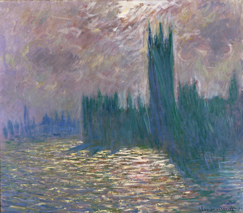 London, Parlament, Überlegungen zur Themse W1606 - Claude Monet