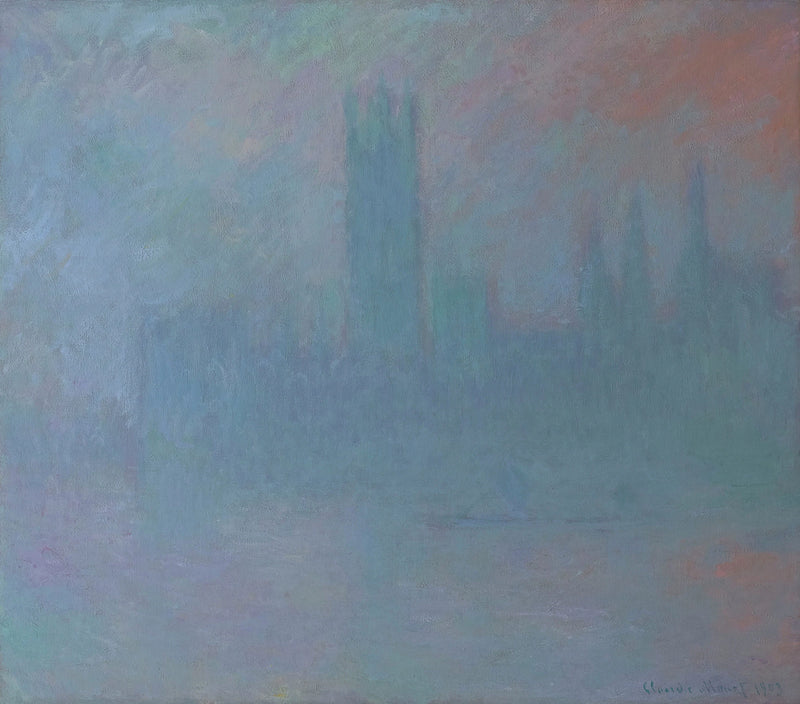 Das Parlament, Symphonie in Blau - Claude Monet