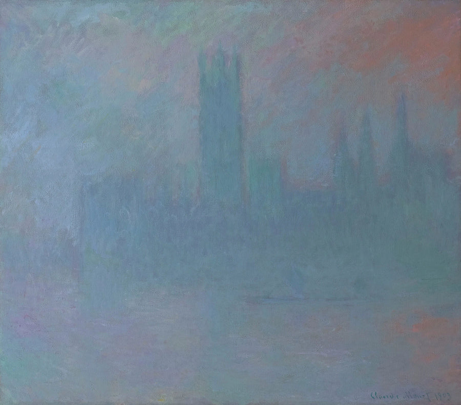 Das Parlament, Symphonie in Blau - Claude Monet