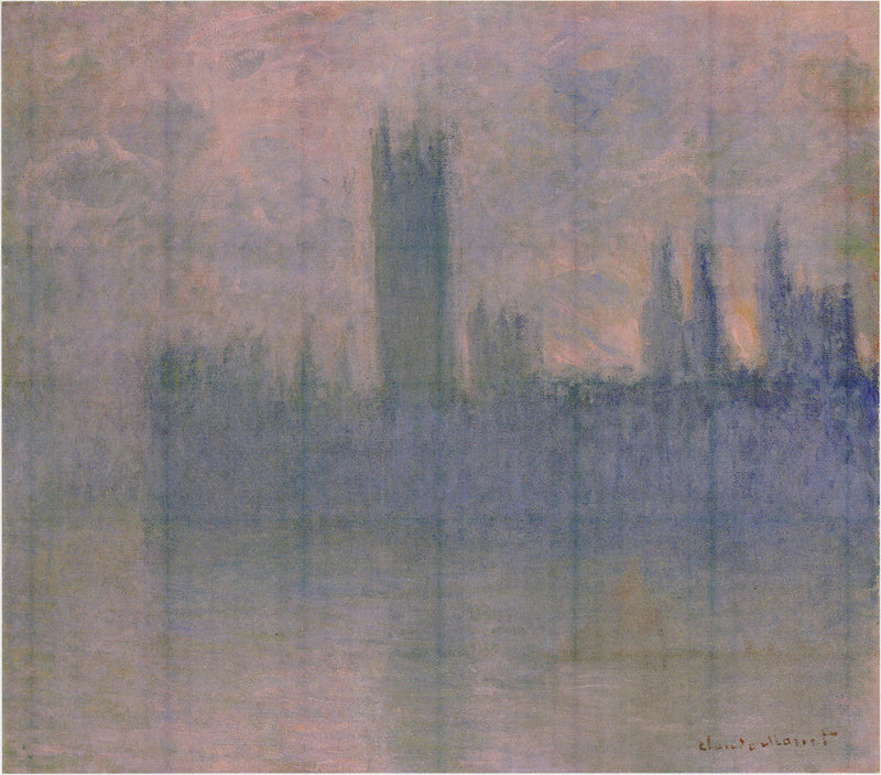 Die Parlamentsgebäude, Symphonie in Rosa - Claude Monet