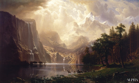 Parmi la Sierra Nevada, Californie - Albert Bierstadt - Reproductions de tableaux et peintures haut de gamme