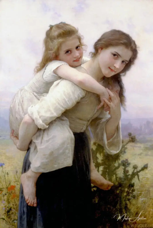 Pas trop lourd à porter - William Bouguereau - Reproductions de tableaux et peintures haut de gamme