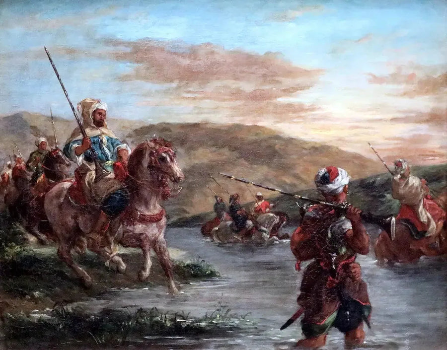 Durchquerung eines Baches in Marokko - Eugène Delacroix