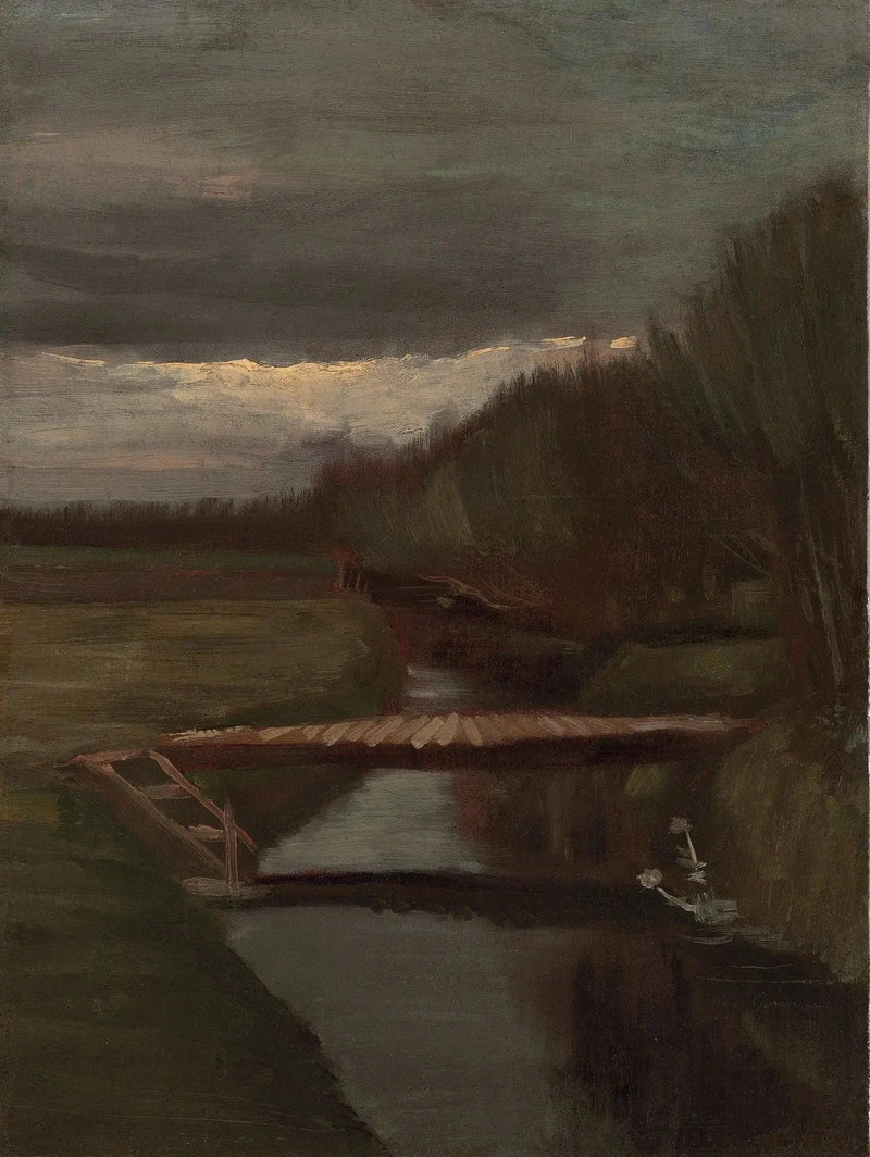 Brücke über einem Graben - Vincent van Gogh