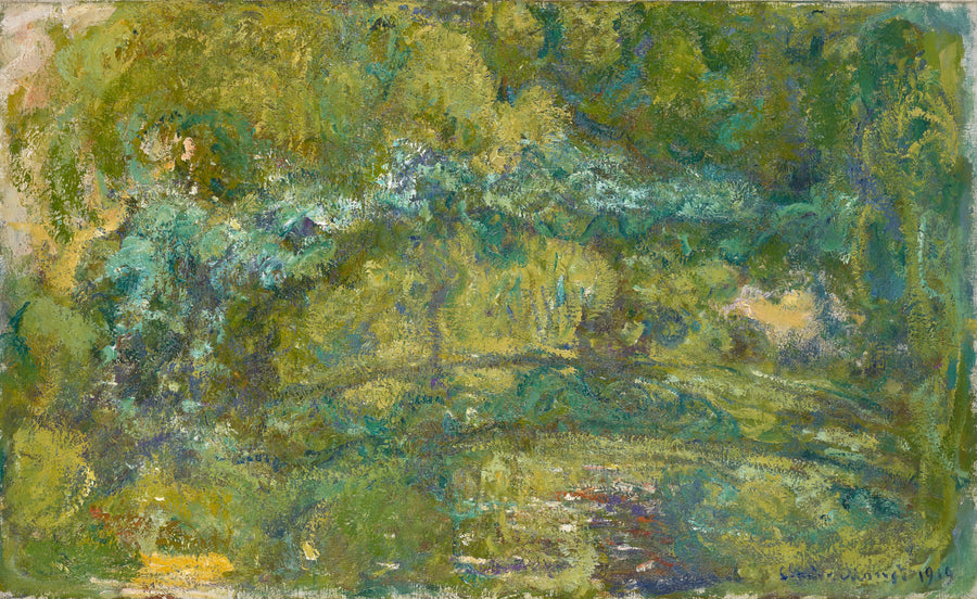Die Fußgängerbrücke über den Seerosenteich - Claude Monet