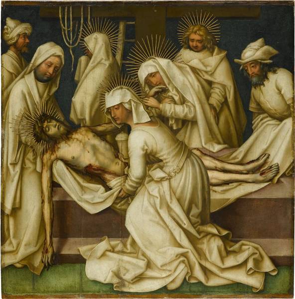 Passion Grau : Die Grablegung Christi - Hans Holbein der Ältere