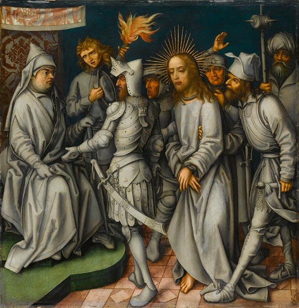 Passion Grau : Der Christus vor dem Hohepriester - Hans Holbein der Ältere