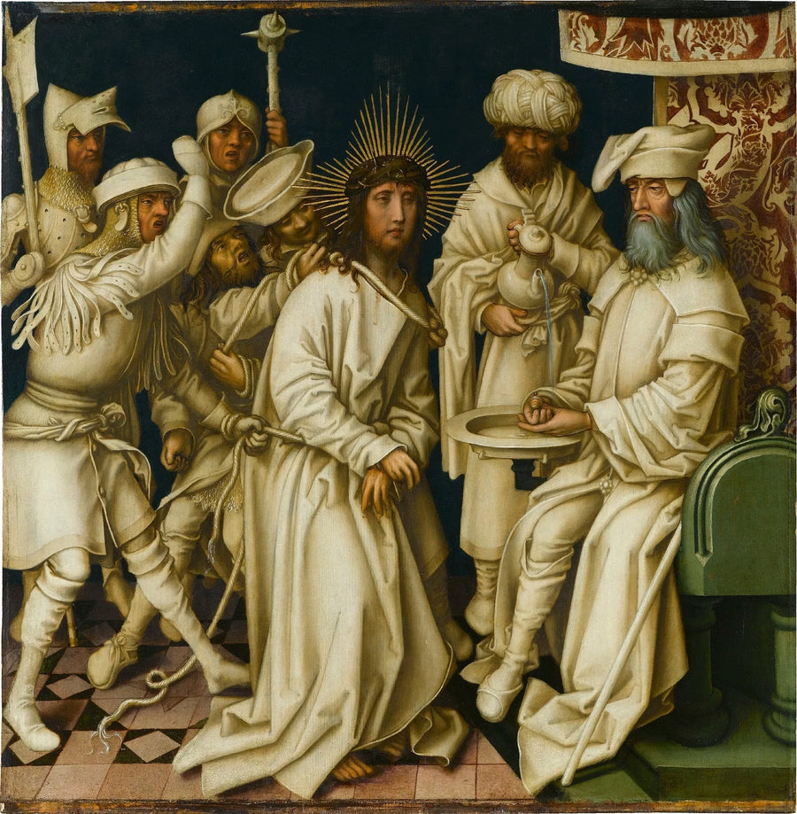 Passion grise : Le Christ devant Pilate - Hans Holbein the Elder image 1 reproduction artisanale de tableau