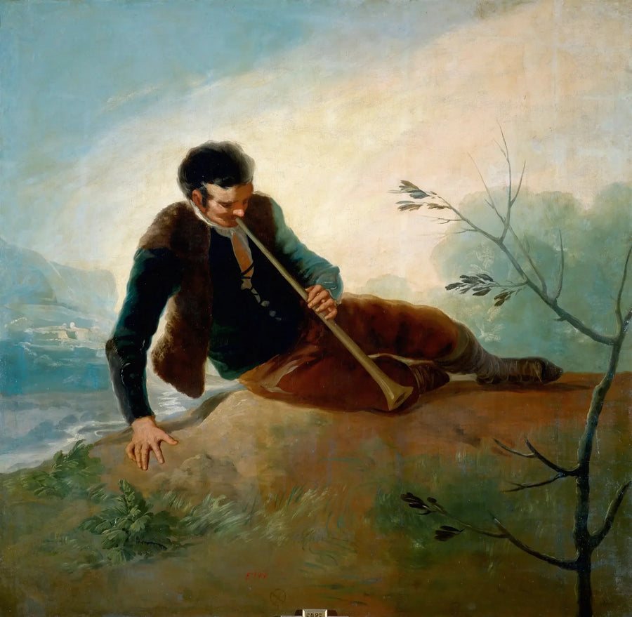 Pasteur, der die Dulzaina berührt - Francisco de Goya