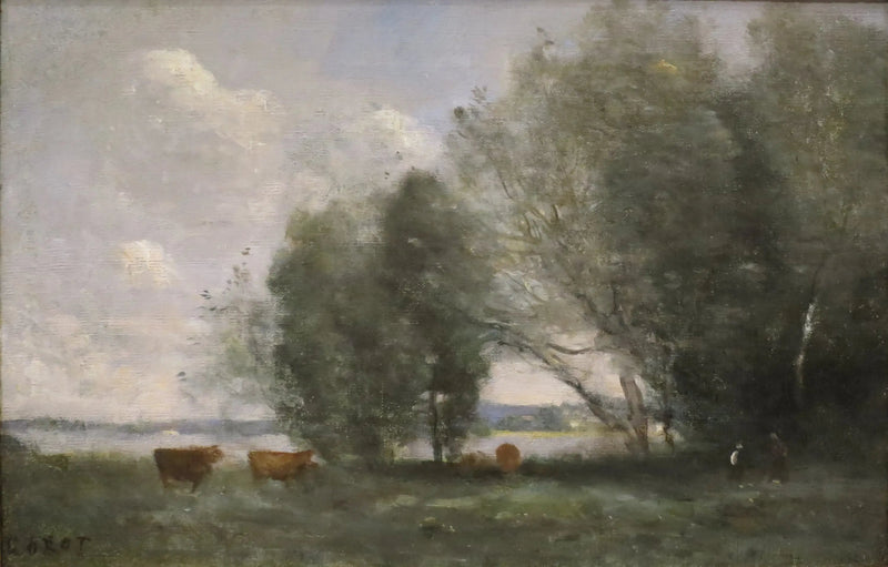 Weide am Wasserufer - Jean-Baptiste Camille Corot