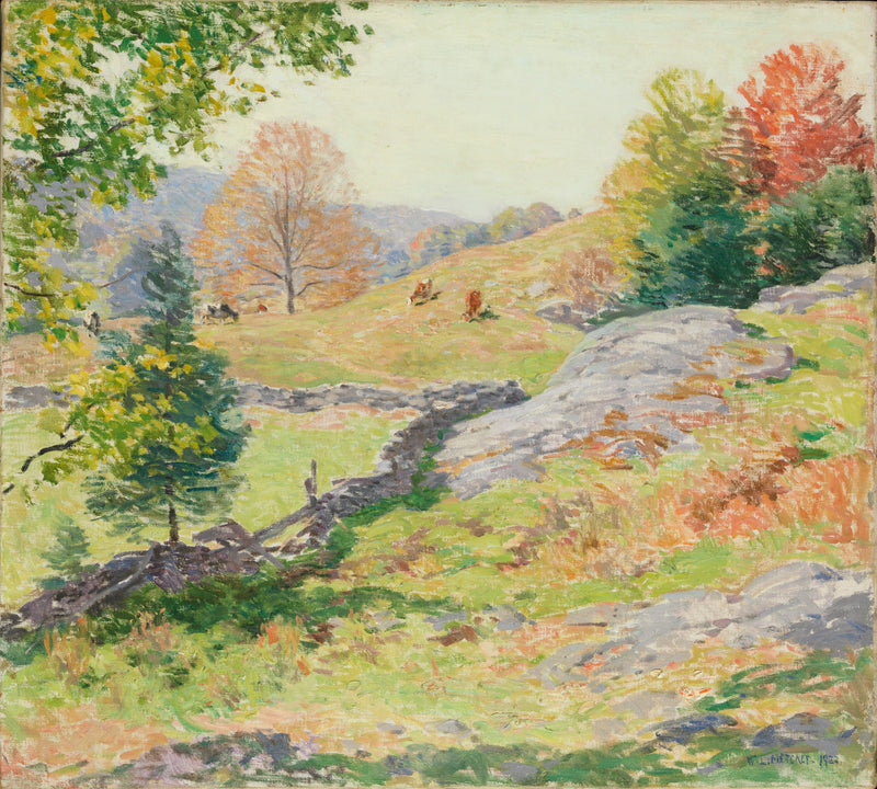 Weideland am Hang eines Hügels — September - Willard Metcalf