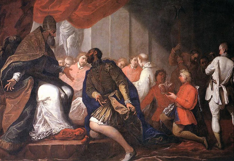 Paul III nennt seinen Sohn Pier Luigi Herzog von Plaisance und Parma - Sebastiano Ricci
