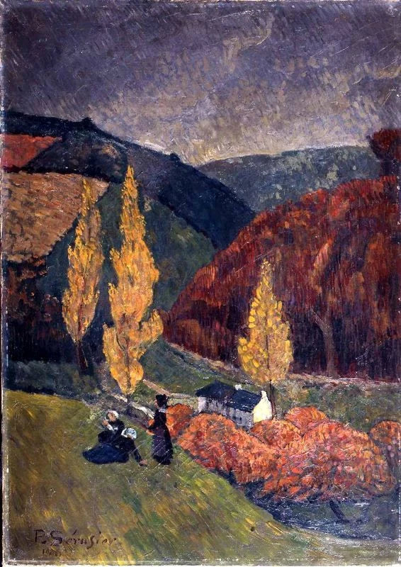 Trois petites bretonnes dans la prairie, peinture de Paul Sérusier