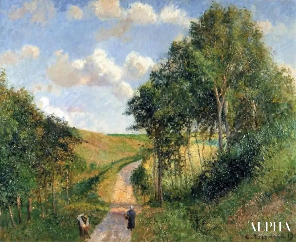 Paysage à Berneval - Camille Pissarro - Reproductions de tableaux et peintures haut de gamme