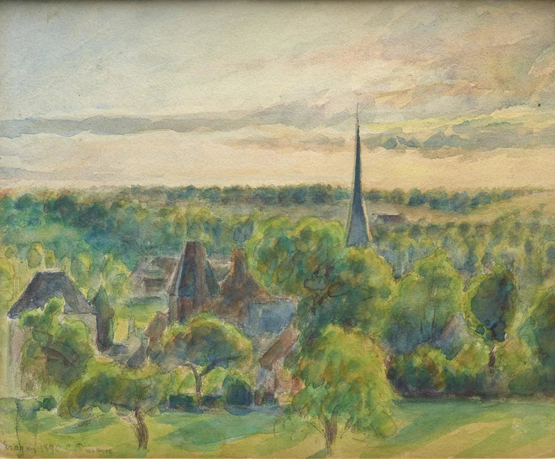 Landschaft in Eragny - Camille Pissarro