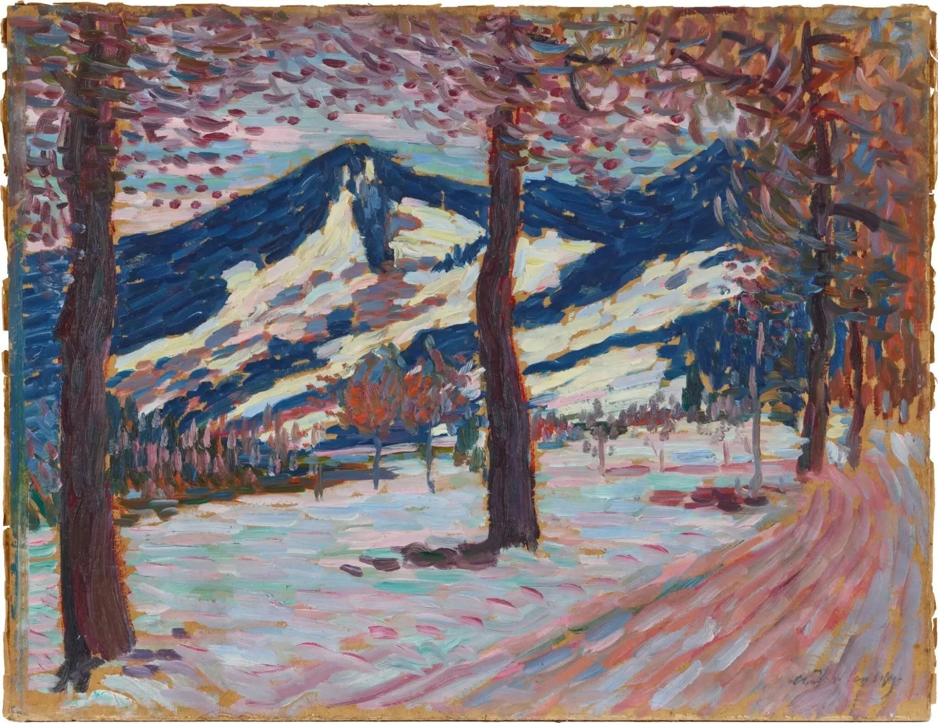 Paysage à Füssen (printemps) - Alexej von Jawlensky image 1 copie peinte à la main à l’huile