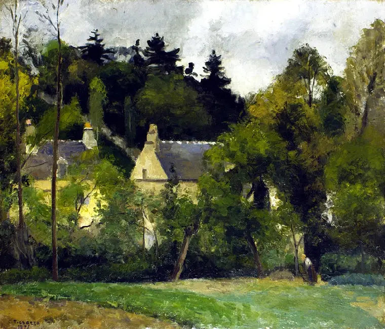 Landschaft im Hermitage, Pontoise - Camille Pissarro