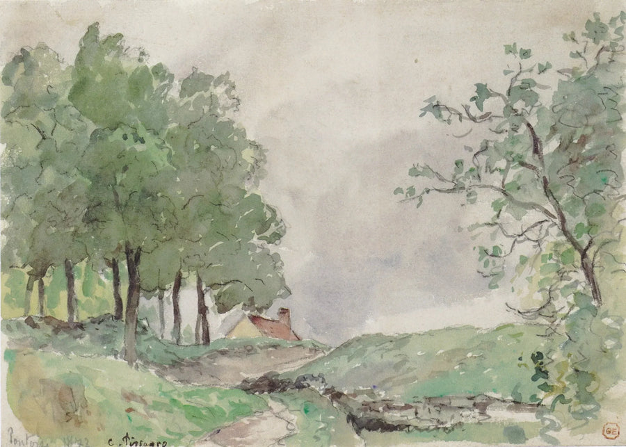 Landschaft in Pontoise - Camille Pissarro