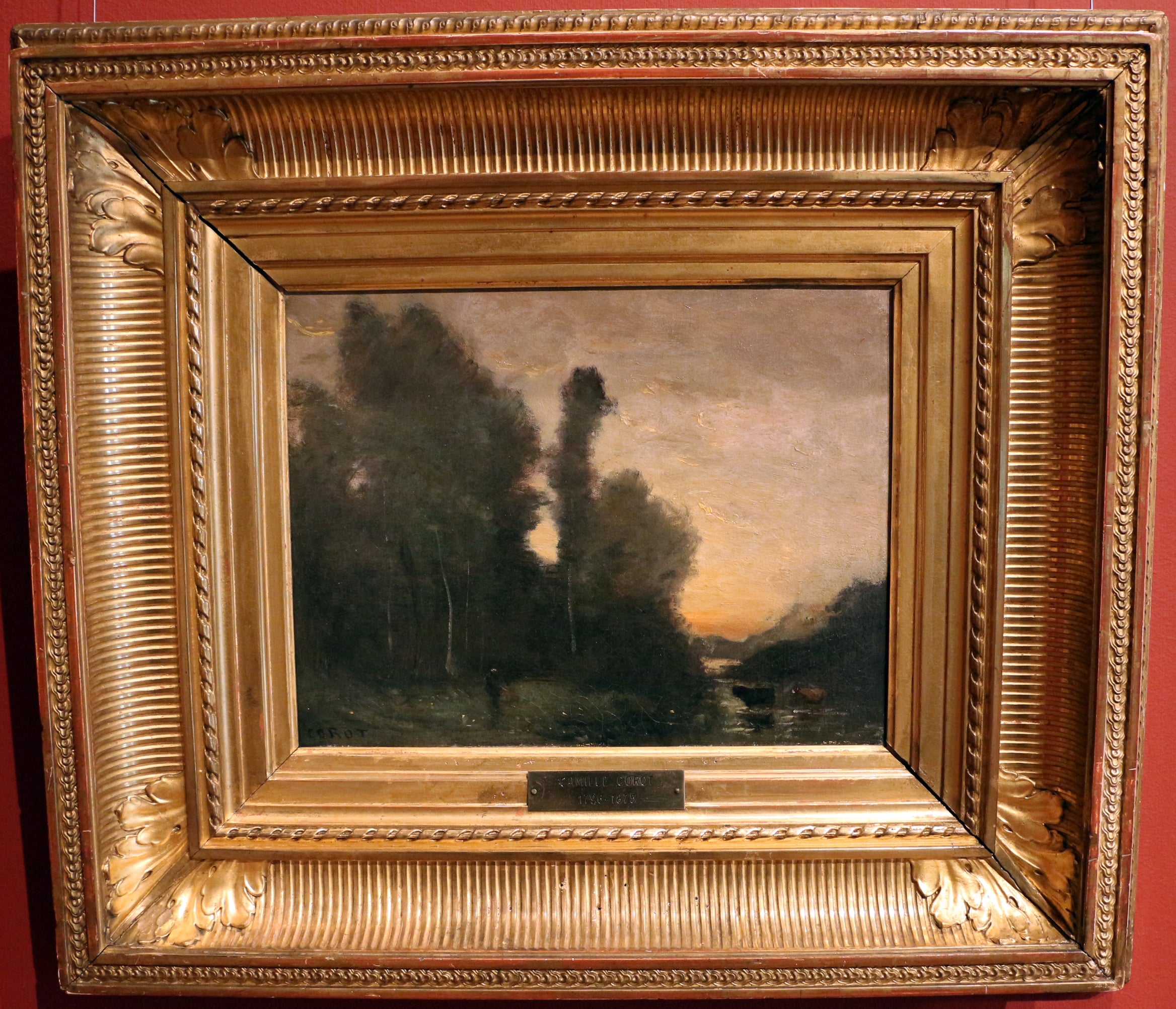 Landschaft, Abendstimmung - Jean-Baptiste Camille Corot