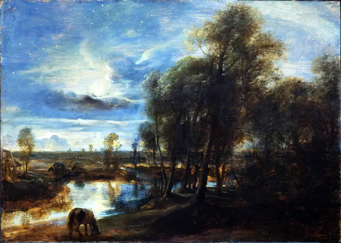 Landschaft im Mondschein - Peter Paul Rubens