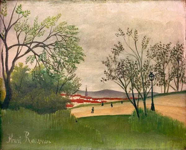 Landschaft mit Kirchturm - Henri Rousseau