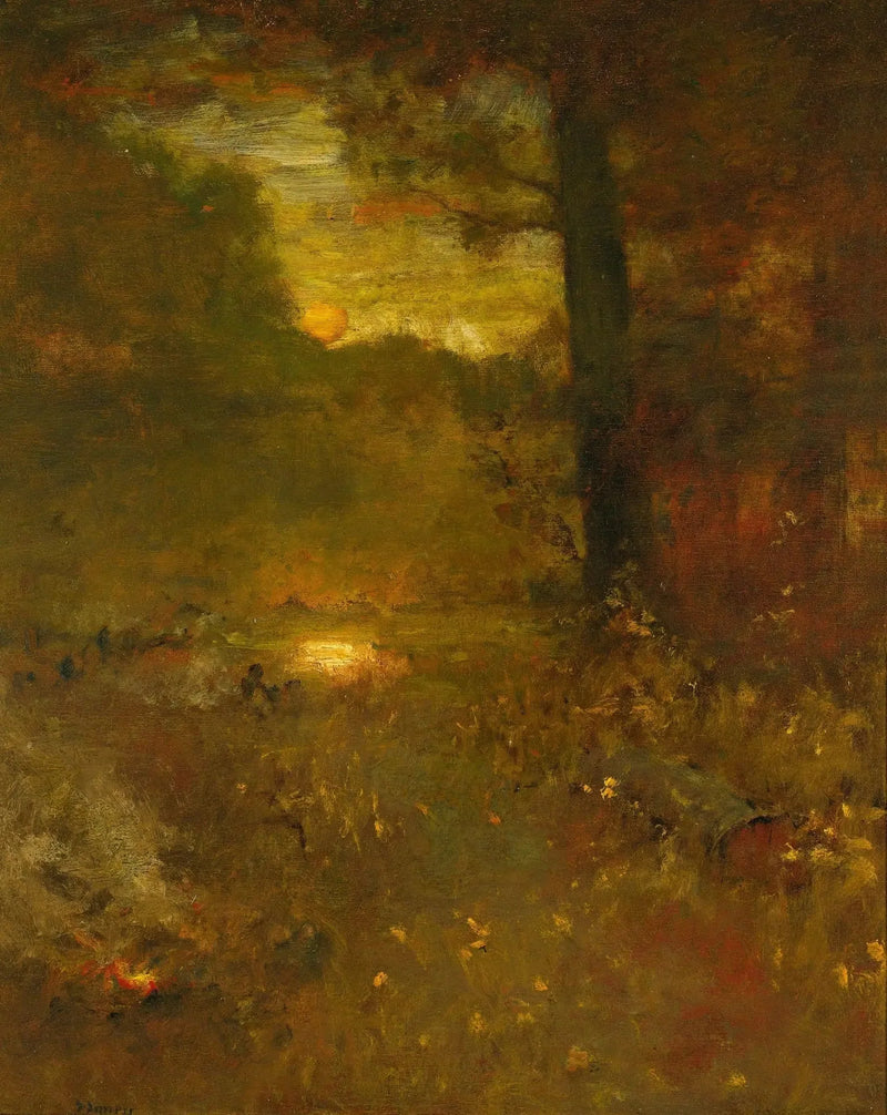 Sonnenuntergang Landschaft; Der Tagesabschluss - George Inness