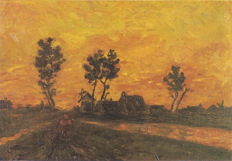 Landschaft bei Sonnenuntergang - Vincent van Gogh