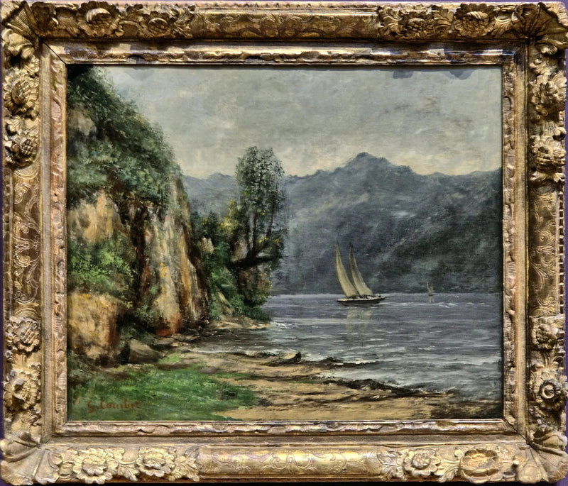 Landschaft am See - Gustave Courbet