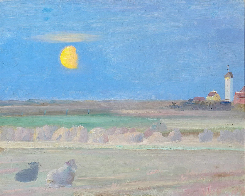 Landschaft am weißen Leuchtturm von Skagen. -Michael Peter Ancher