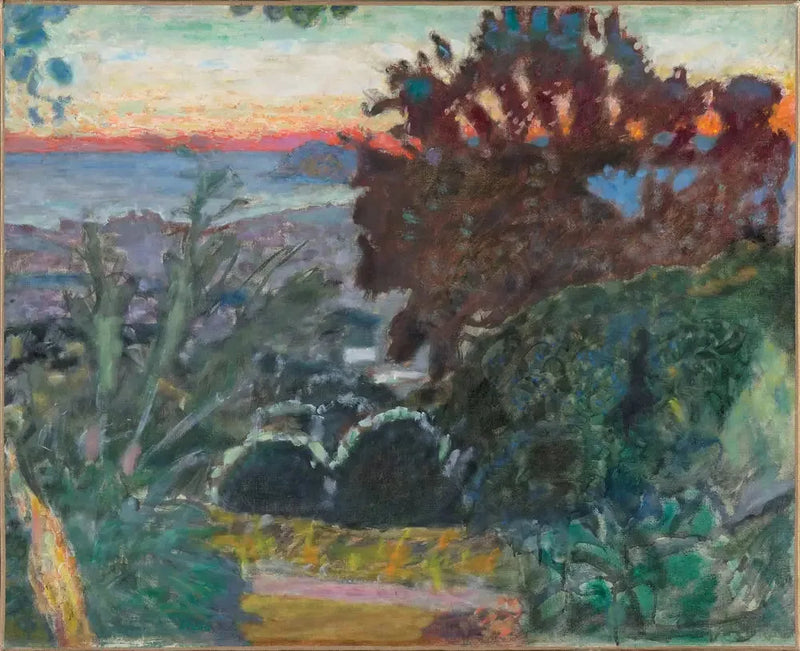 Landschaft bei Sonnenuntergang, Le Cannet - Pierre Bonnard