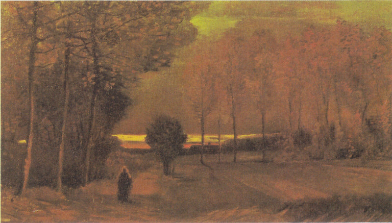 Herbstlandschaft in der Dämmerung - Vincent van Gogh