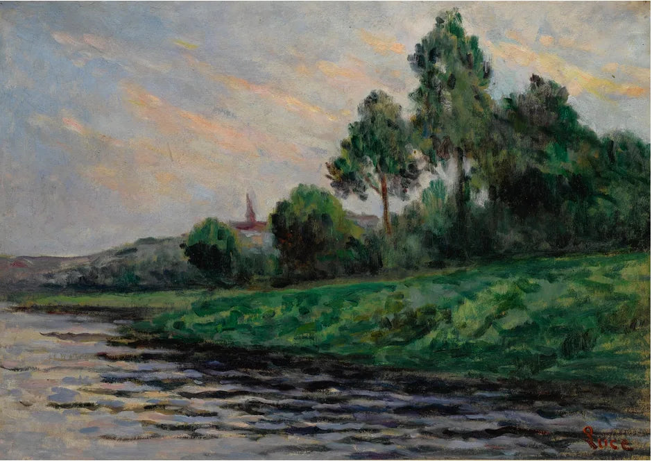 Paysage aux environs de Mantes - Maximilien Luce image 1 reproduction de peinture à l’huile