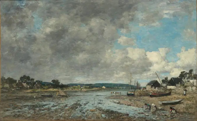 Landschaft mit Wäscherinnen - Eugène Boudin