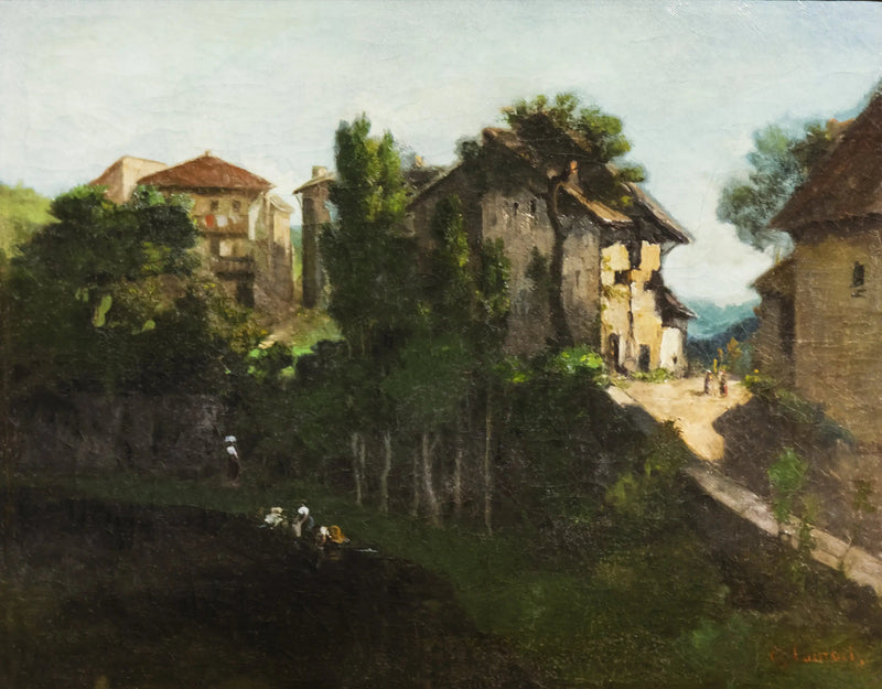 Landschaft mit Wäscherinnen - Gustave Courbet