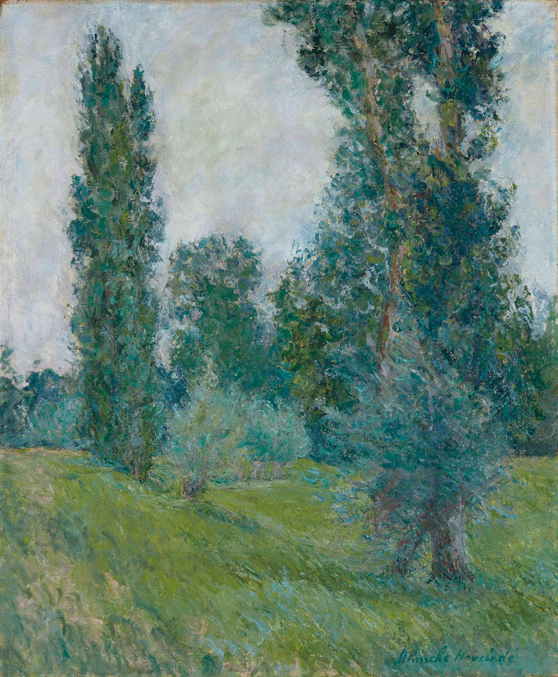 Landschaft mit Pappeln in Giverny - Blanche Hoschédé Monet