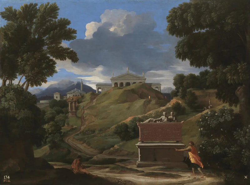 Landschaft mit Ruinen - Nicolas Poussin