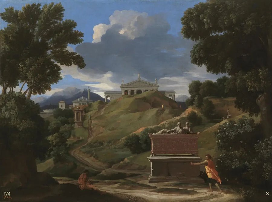 Landschaft mit Ruinen - Nicolas Poussin