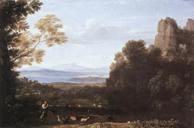 Landschaft mit Apoll und Merkur - Claude Lorrain