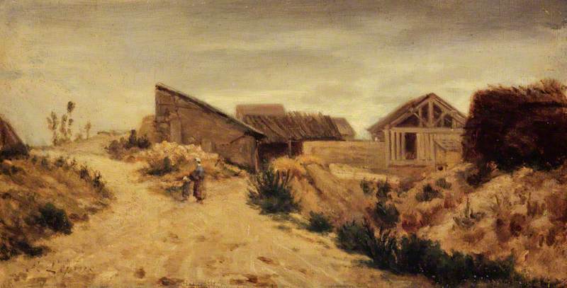Landschaft mit landwirtschaftlichen Gebäuden - Stanislas Lépine