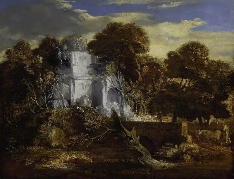 Landschaft mit Hirte und Kühen, die eine Brücke überqueren - Thomas Gainsborough