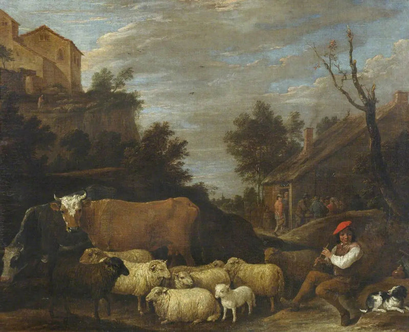 Landschaft mit Vieh und Schafen - David Teniers der Jüngere