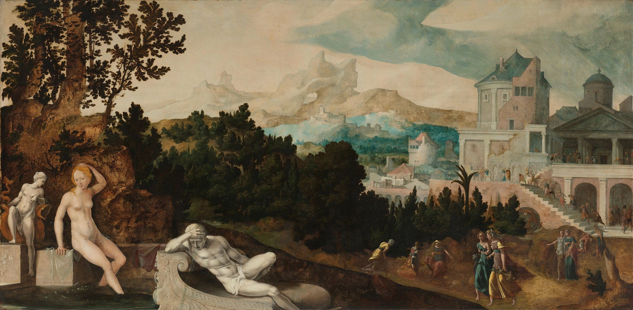Paysage avec Bethsabée - Jan van Scorel