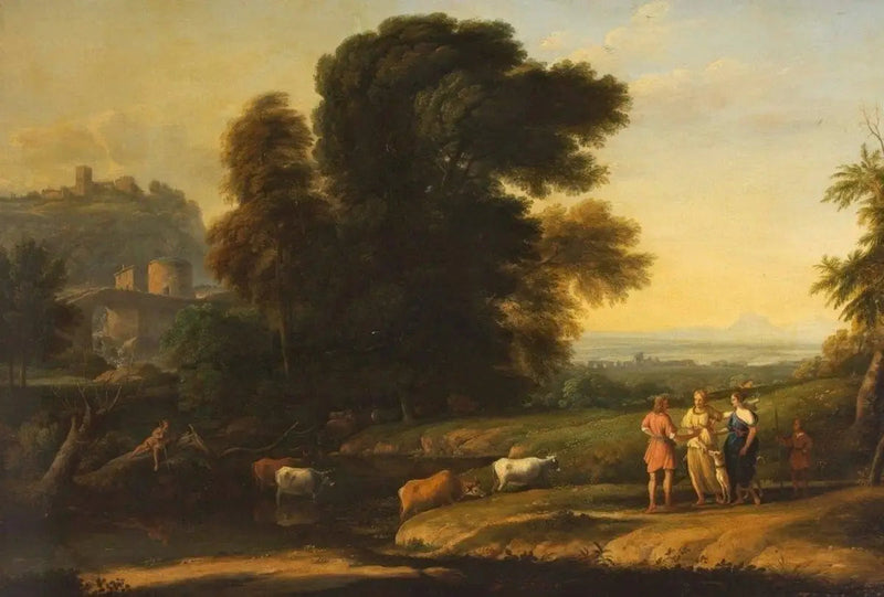 Landschaft mit Céphale und Procris, die von Diana vereint werden - Claude Lorrain