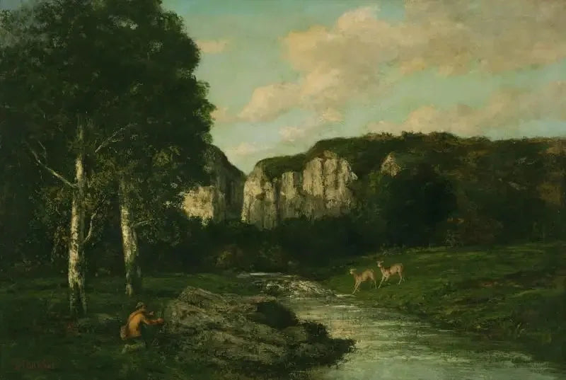 Landschaft mit Jäger - Gustave Courbet