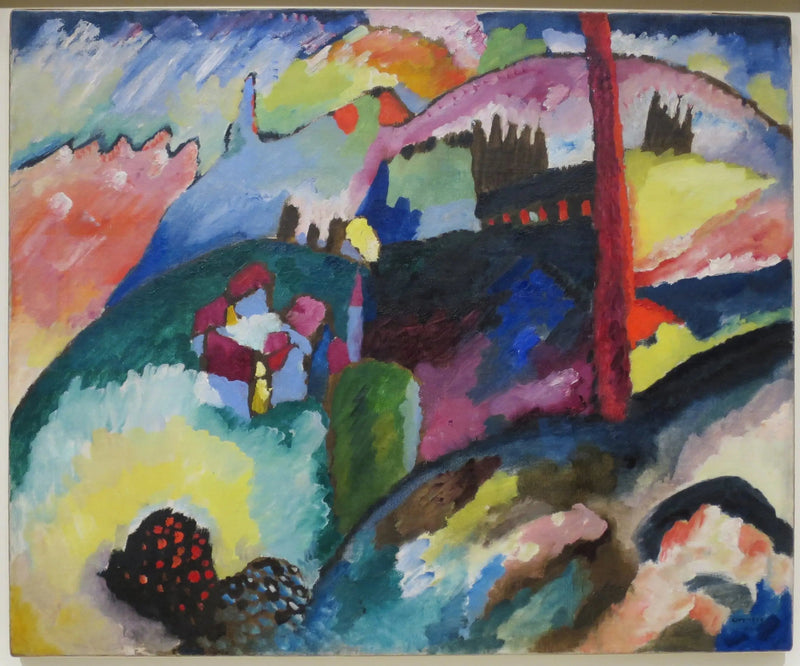 Landschaft mit Fabrikschornstein - Vassily Kandinsky