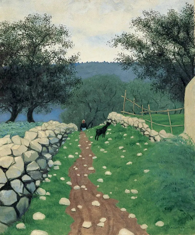 Landschaft mit Ziege, Vence - Félix Vallotton