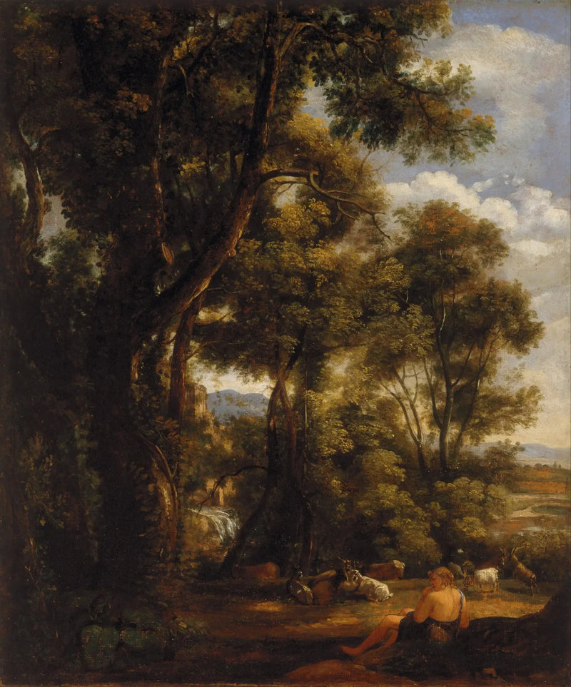 Landschaft mit Schäfer und Ziegen (nach Claude) - John Constable